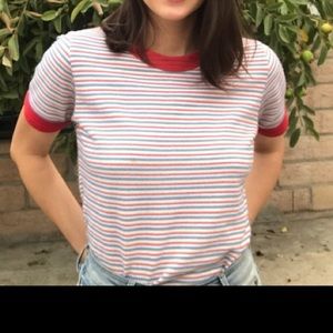 SOLD-Big Bud Press Summer Day Stripe ringer tee